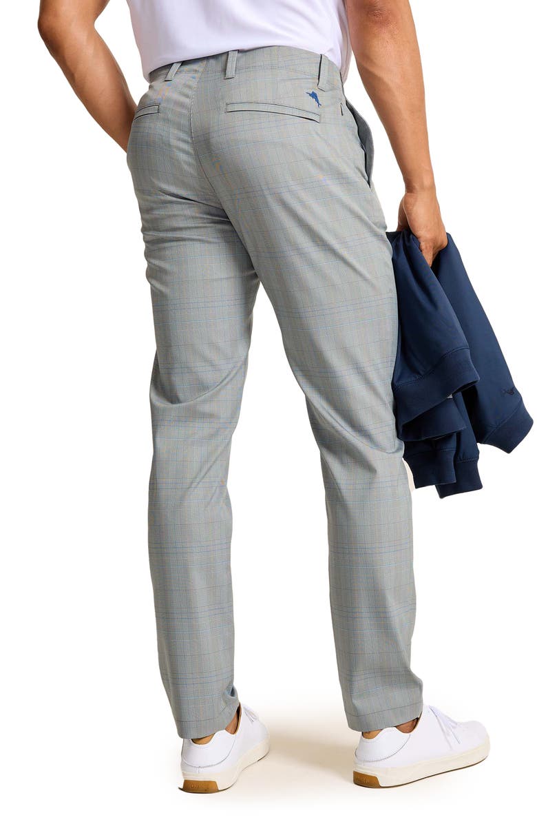 Tommy Bahama On Par Driver Island Plaid IslandZone<sup>®</sup> Flat Front Pants, Alternate, color, Metallic Silver