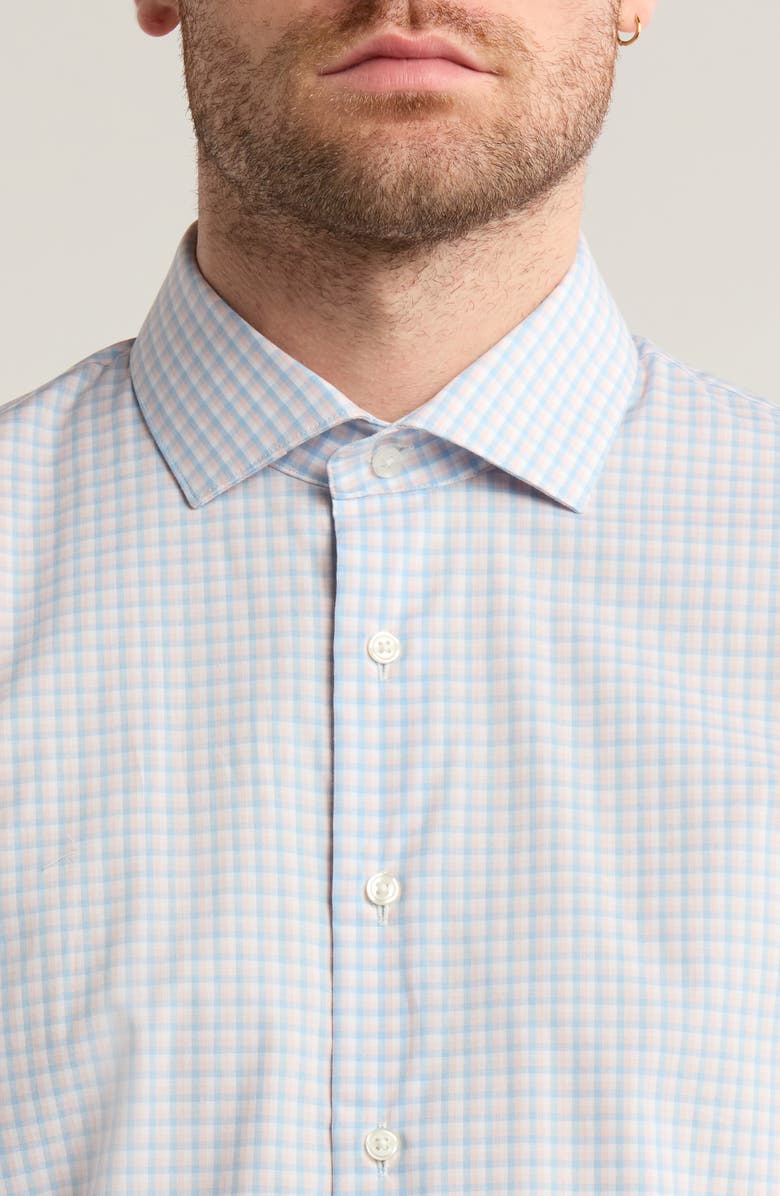 Nordstrom Trim Fit Easy Care Check Cotton Dress Shirt, Alternate, color, 