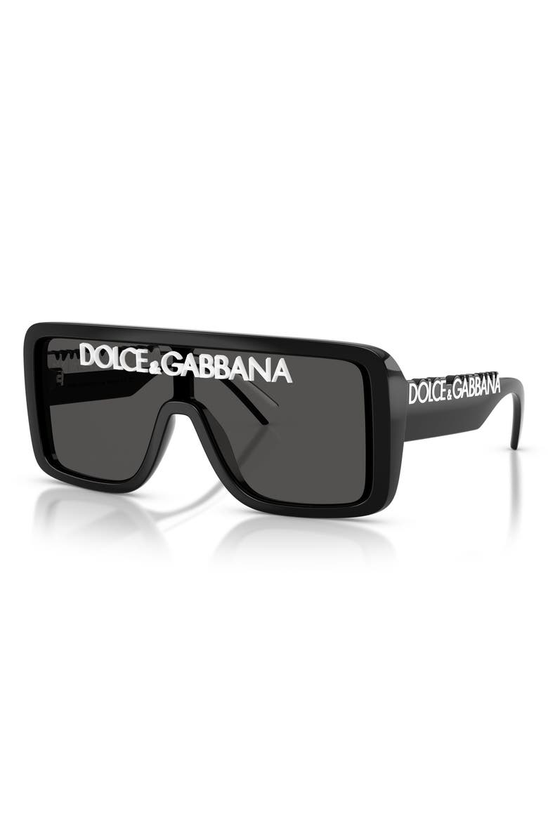 Dolce&Gabbana 134mm Rectangular Shield Sunglasses, Alternate, color, 