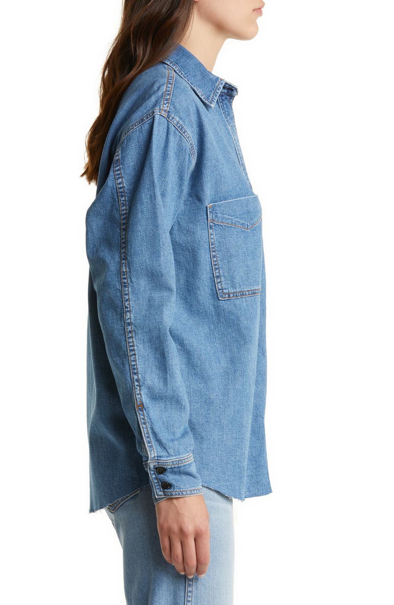 ASKK NY Oversize Denim Button-Up Shirt, Alternate, color,