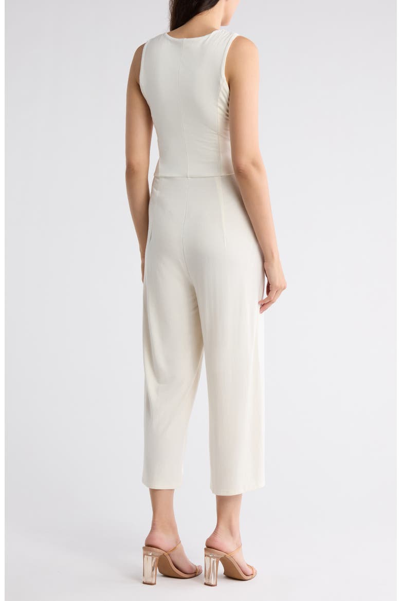 Leighton Knotted Sleeveless Jumpsuit, Alternate, color, WHITE