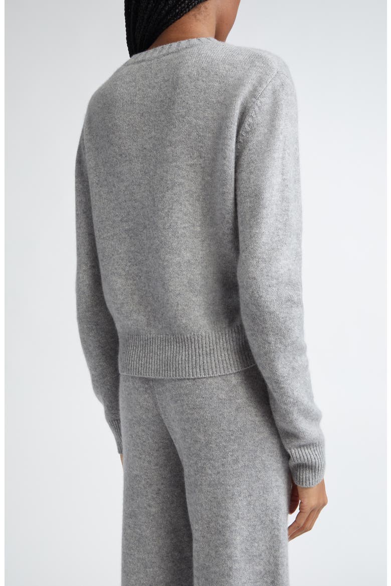Vendome Script Cotton Crewneck Sweater, Alternate, color, HEATHER GRAY