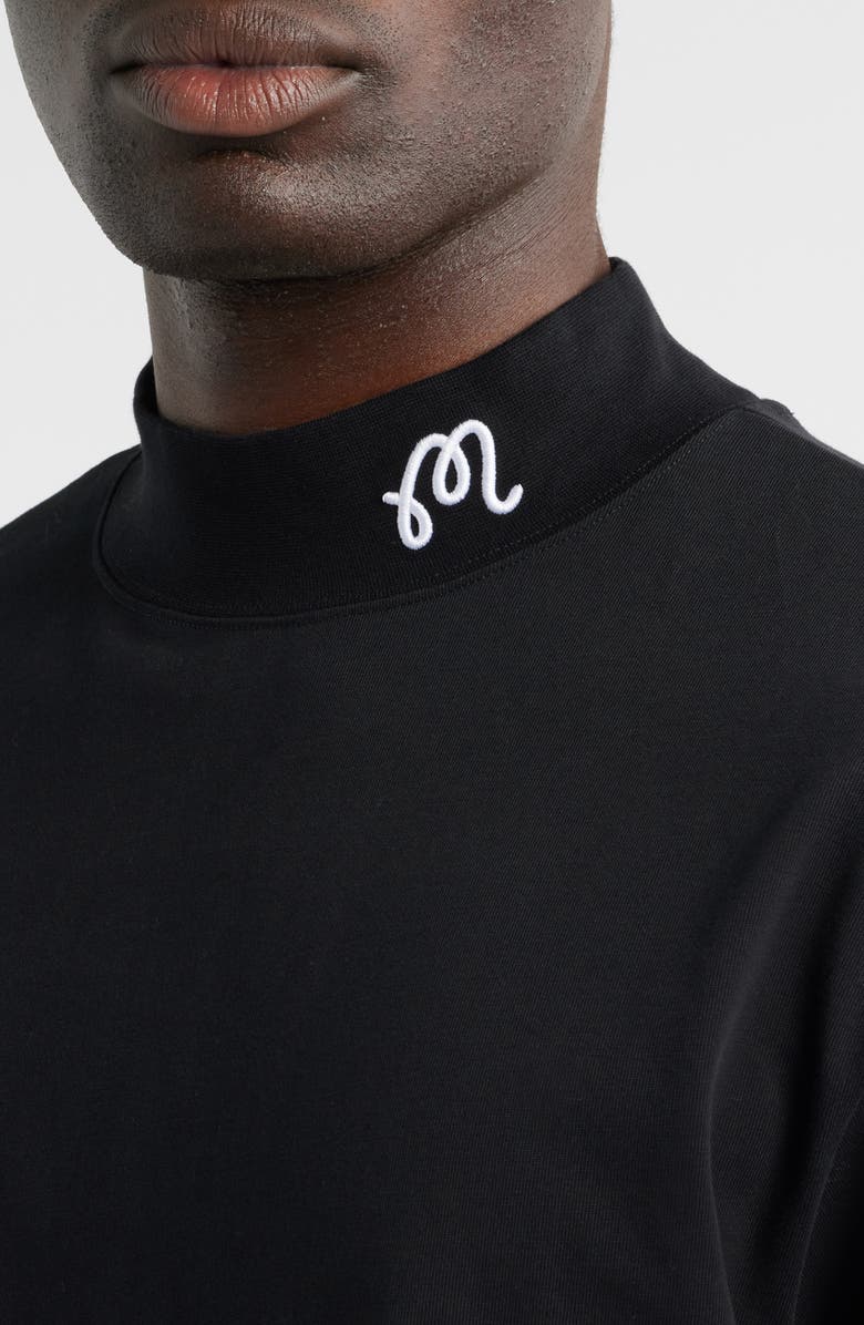 Malbon Golf Upland Mock Neck Sweatshirt, Alternate, color, Black
