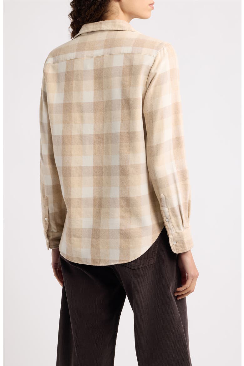 Eileen Relaxed Button Up Shirt, Alternate, color, CREAM SAND CAMEL LARGE PLAID