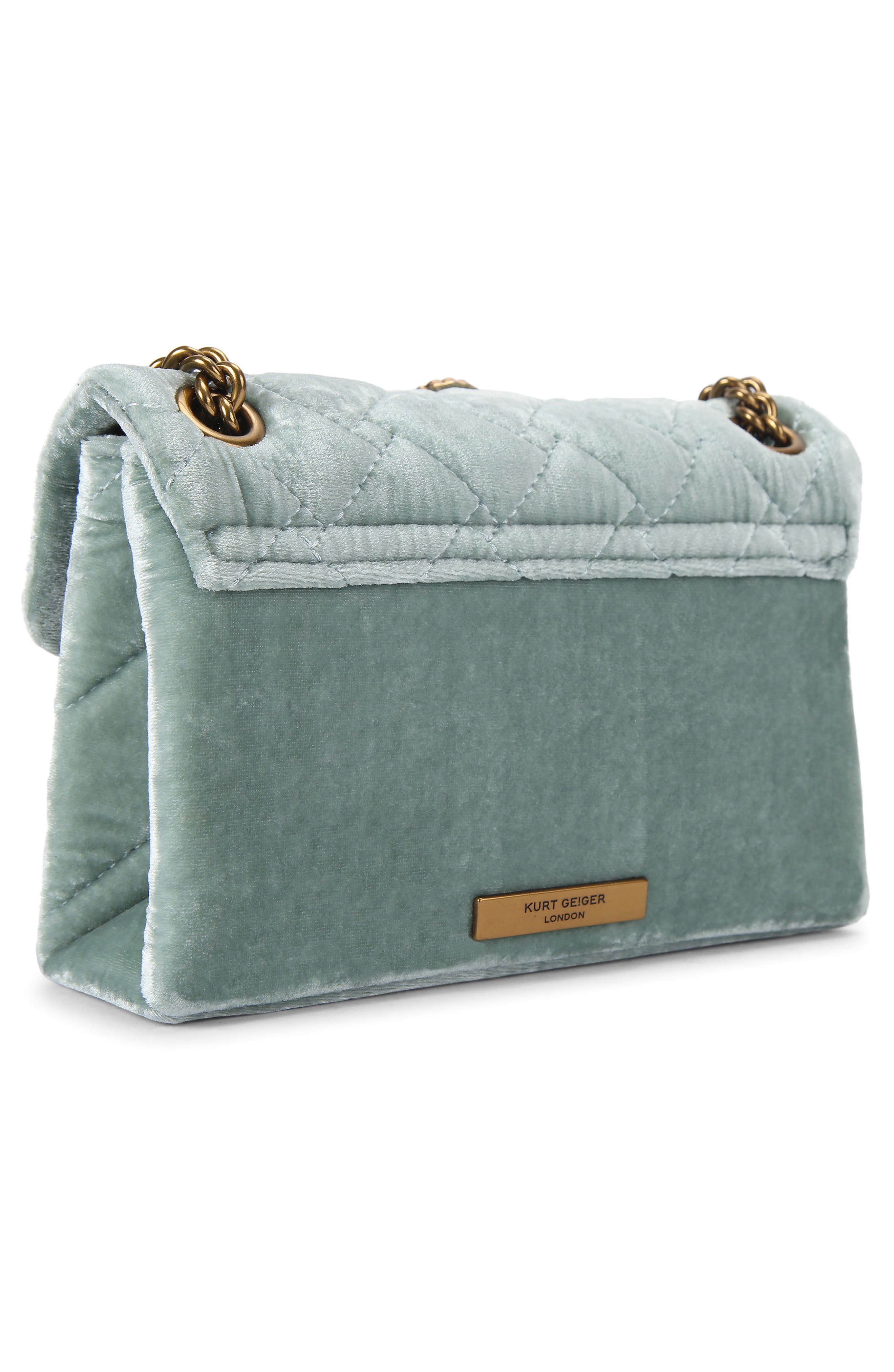 Kurt Geiger London Mini Kensington Velvet Crossbody Bag, Alternate, color, 