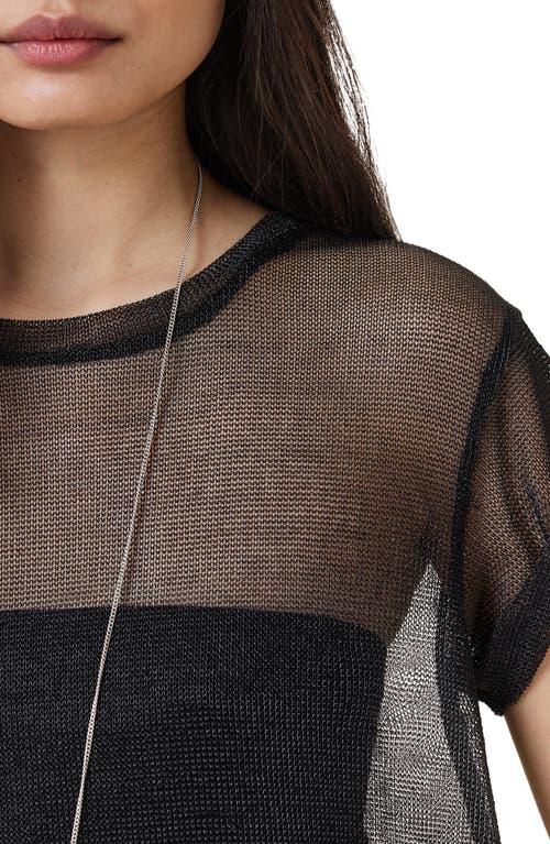 Allsaints Thea Sparkle Sheer Mesh Top
