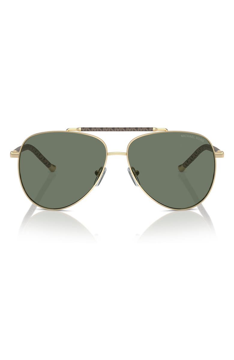 Michael Kors Portugal 59mm Pilot Sunglasses, Main, color, Green
