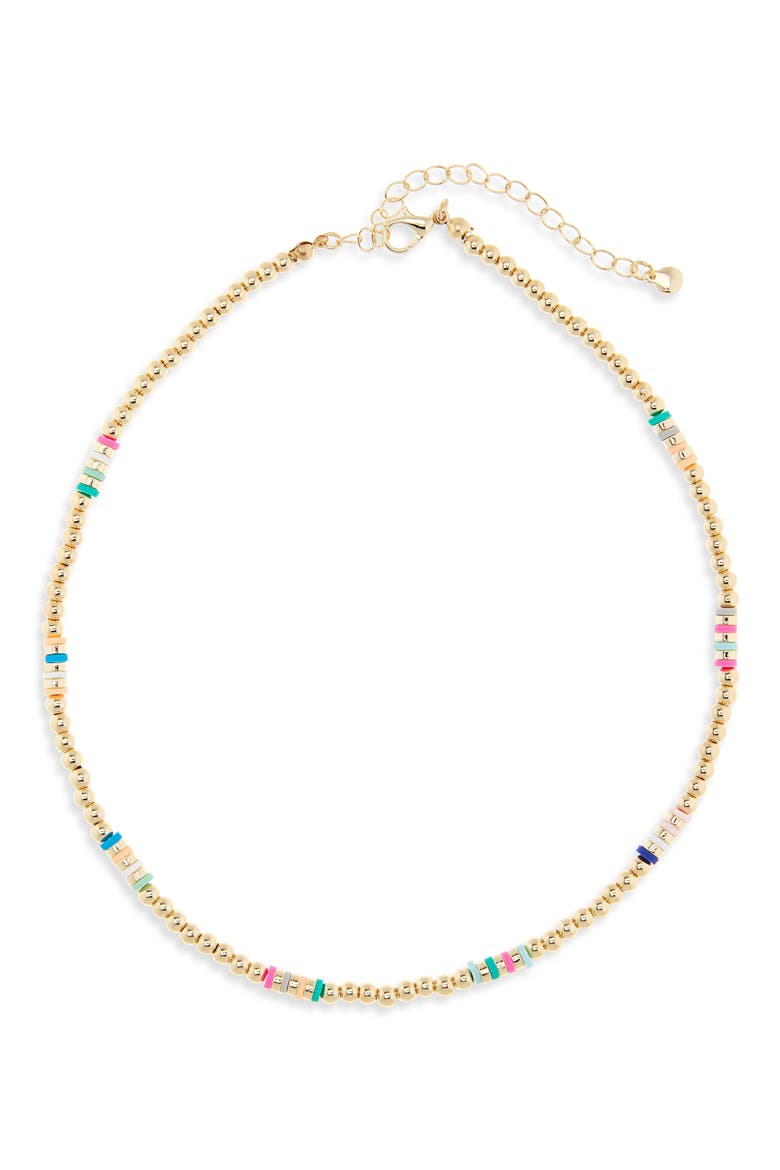 Beaded Necklace, Main, color, MULTI- GOLD