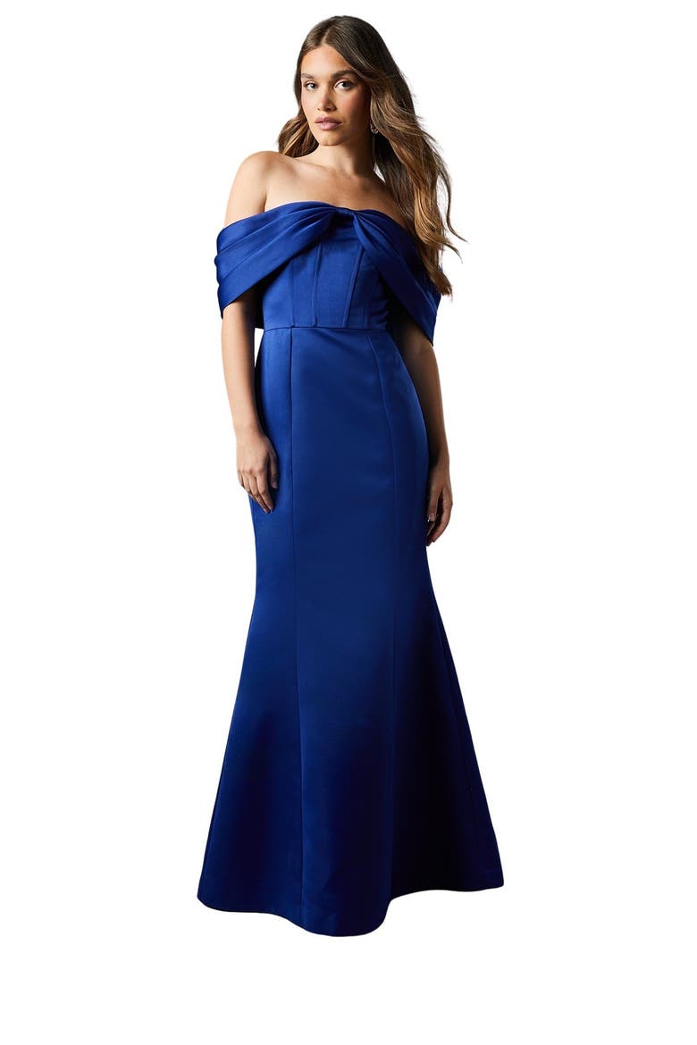 Fishtail Maxi Occasion Dress, Main, color, Blue