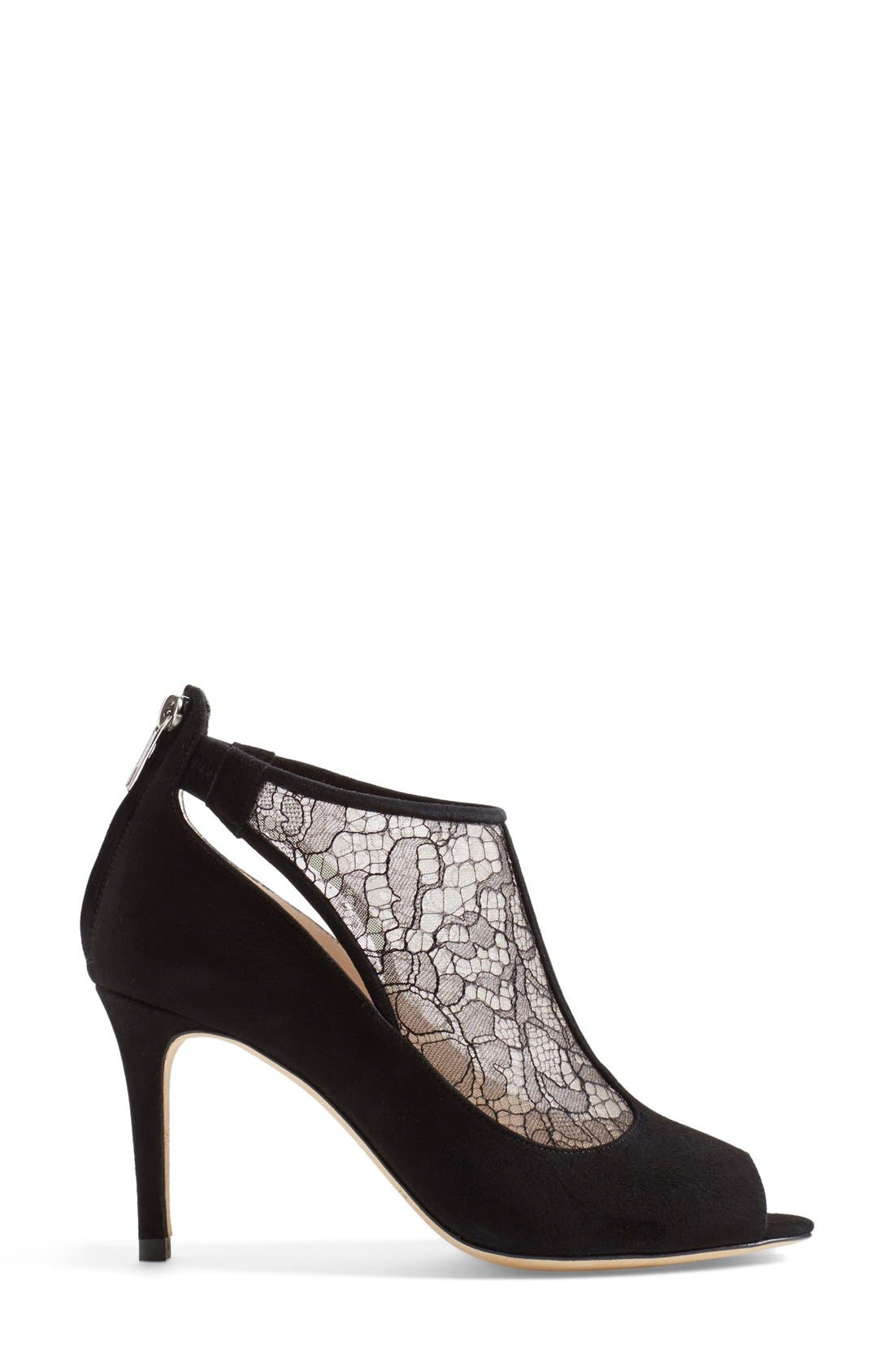 L.K. Bennett 'Candy' Peep Toe Pump, Alternate, color, BLACK
