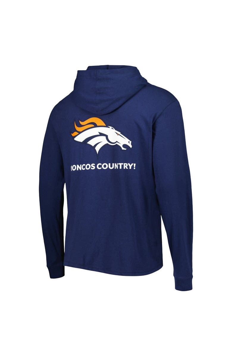 vineyard vines Men's Vineyard Vines Navy Denver Broncos Local Long Sleeve Hoodie T-Shirt, Alternate, color, 
