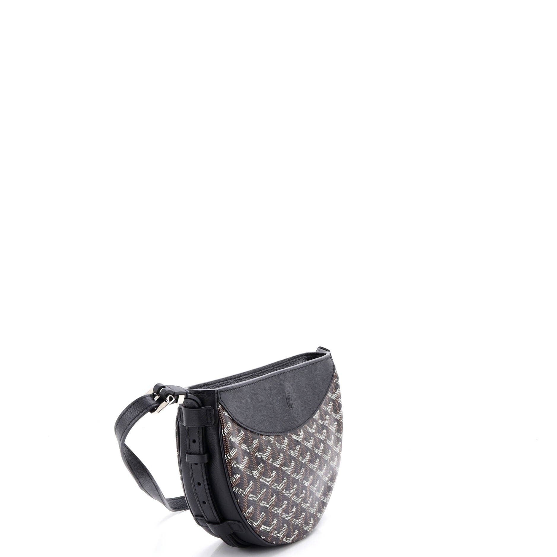 Pre-Owned Goyard Hirondelle Shoulder Bag Coated Canvas and Leather, Alternate, color, Black