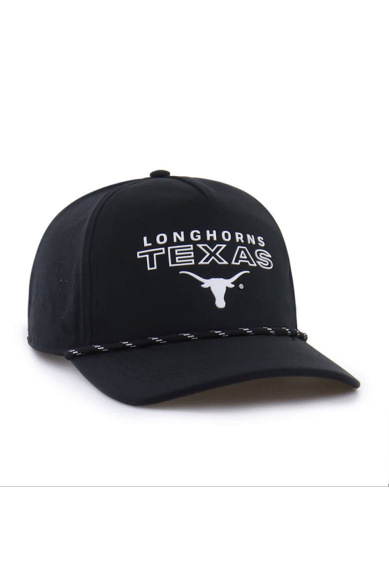 Men's '47  Black Texas Longhorns Forward Vent Hitch Rope Adjustable Hat, Alternate, color, Black