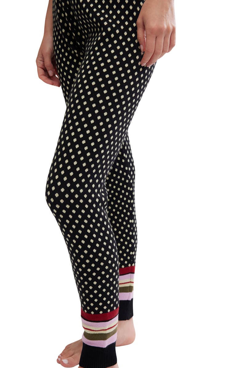 Free People Falala Fair Isle Leggings, Alternate, color, Peppermint Dots
