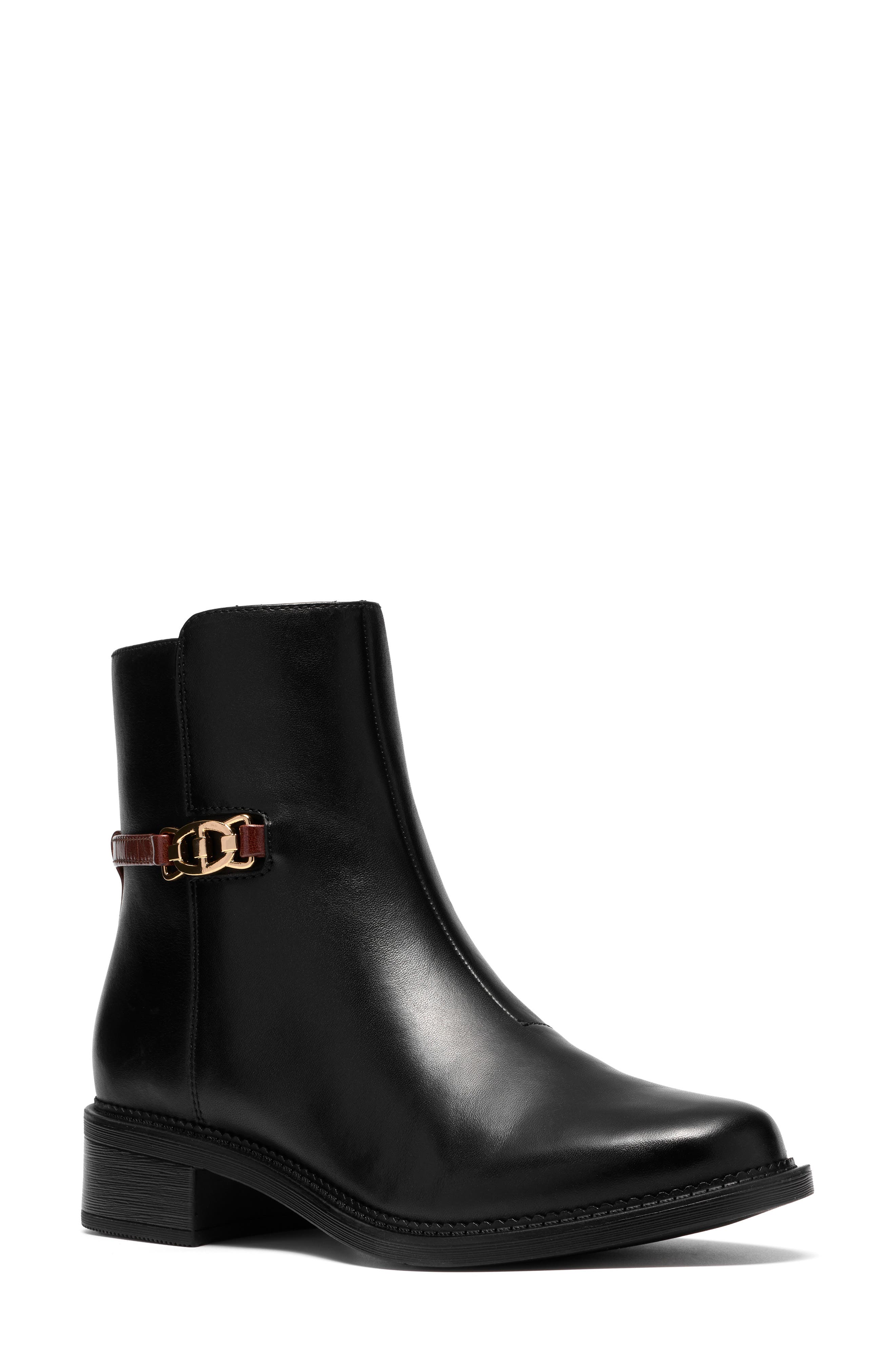 Maye Kaylie Leather Boot, Main, color, BLACK LEATHER