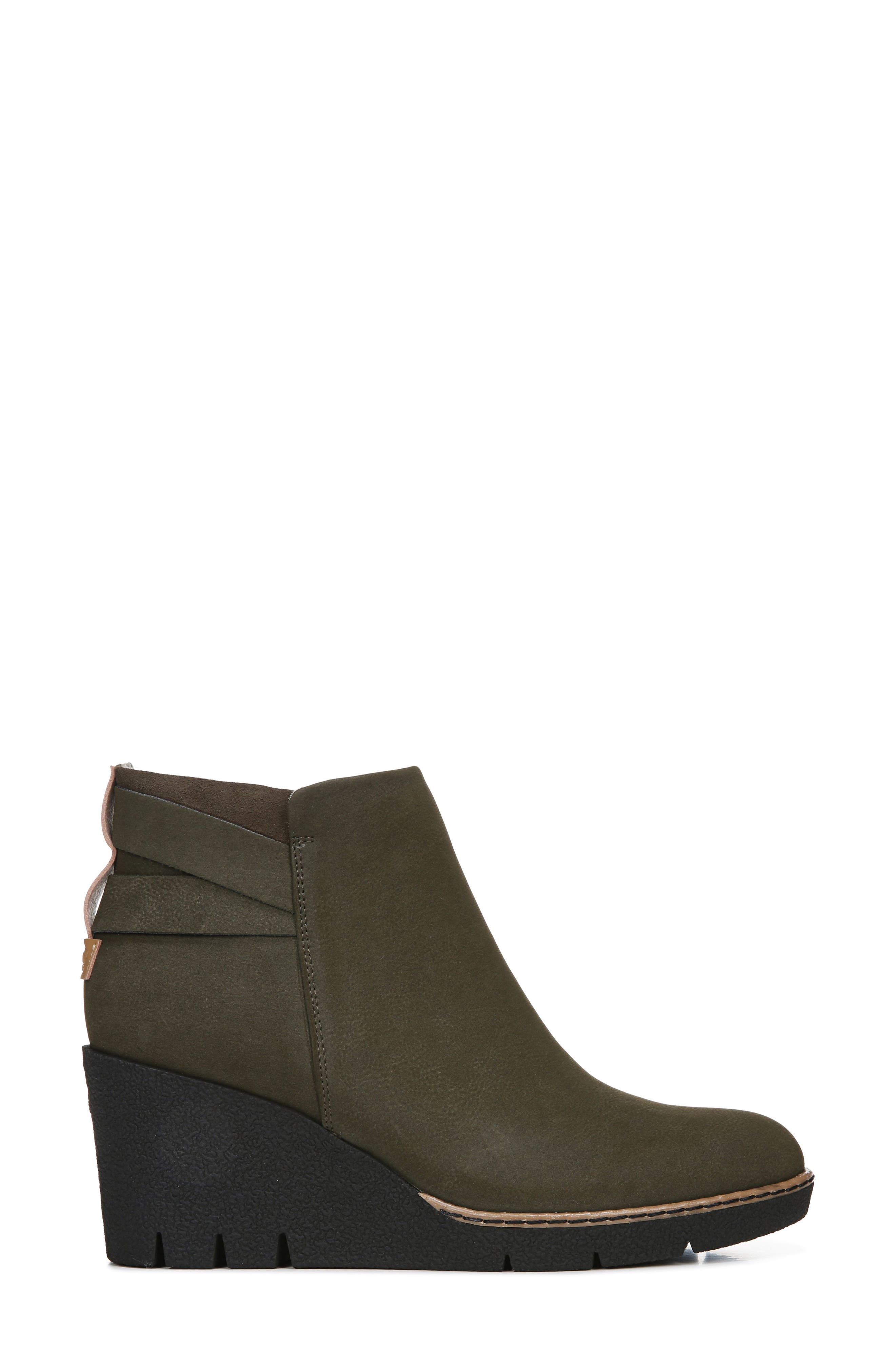 Libi Wedge Bootie, Alternate, color, OLIVE FAUX LEATHER