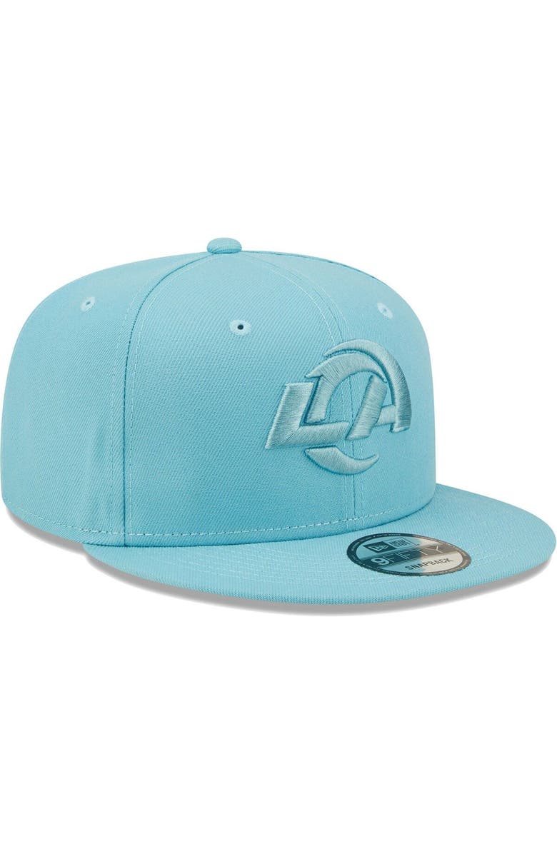 New Era Men's New Era Aqua Los Angeles Rams Color Pack 9FIFTY Snapback Hat, Alternate, color, Aqua