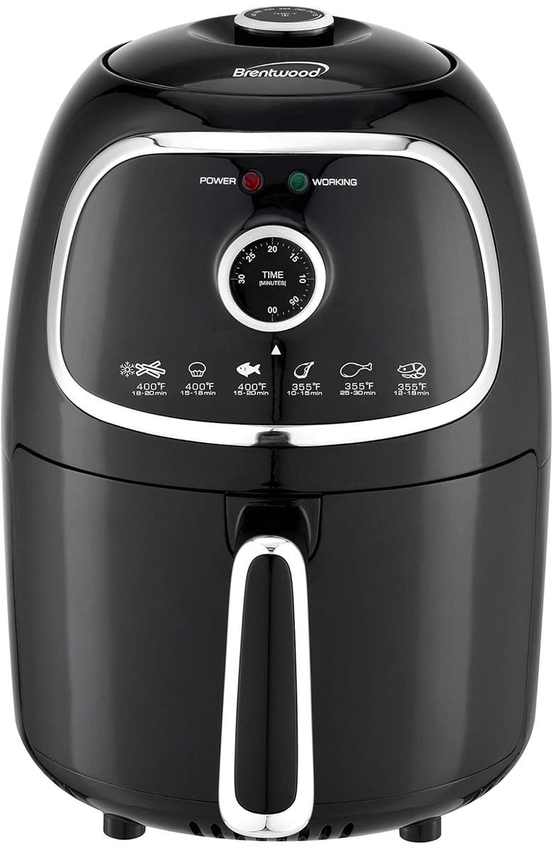 Brentwood 2qt Electric Air Fryer, Main, color, Black And Silver