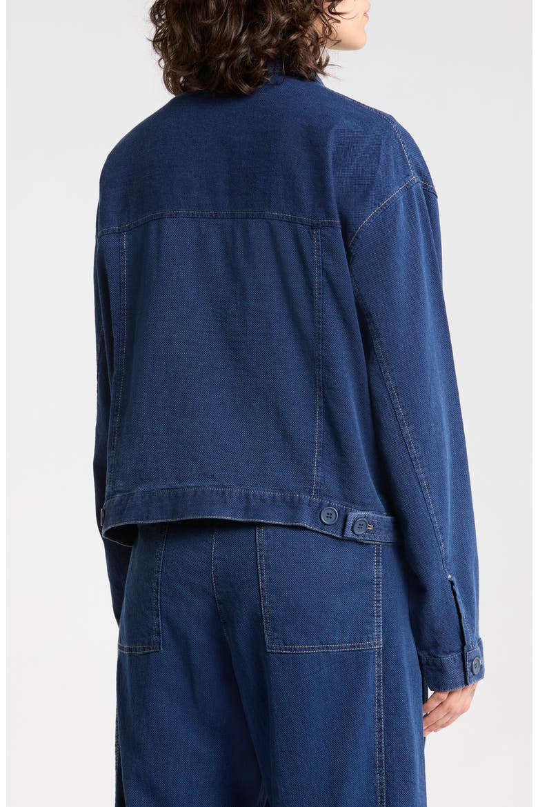 Piqué Jacket, Alternate, color, INDIGO DARK WASH