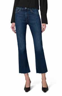 The Callie Raw Hem Crop Bootcut Jeans