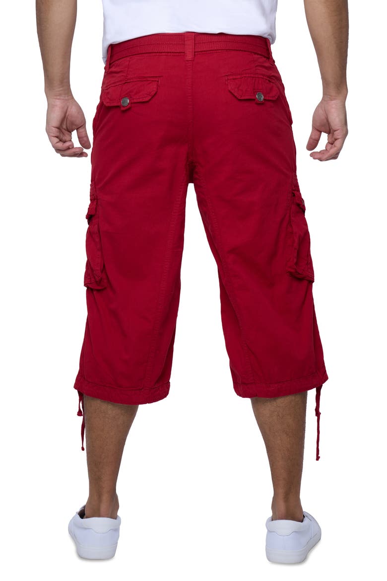 Belted Cargo Shorts, Alternate, color, JESTER RED