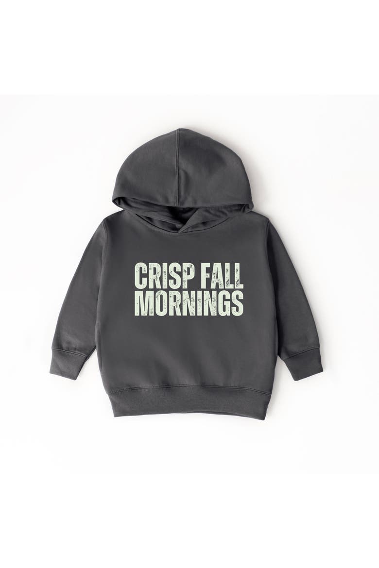 Crisp Fall Mornings Distressed Toddler Hoodie, Alternate, color, Charcoal