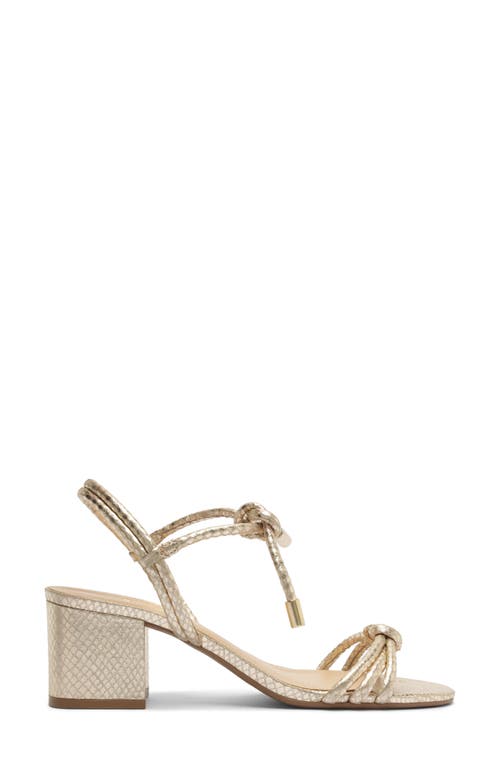 Arezzo Camila Mid Ankle Tie Sandal In Gold