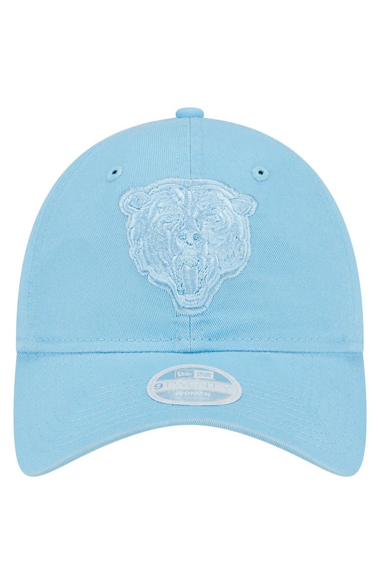 New Era Women's New Era Light Blue Chicago Bears Color Pack Brights 9TWENTY Adjustable Hat, Alternate, color, 