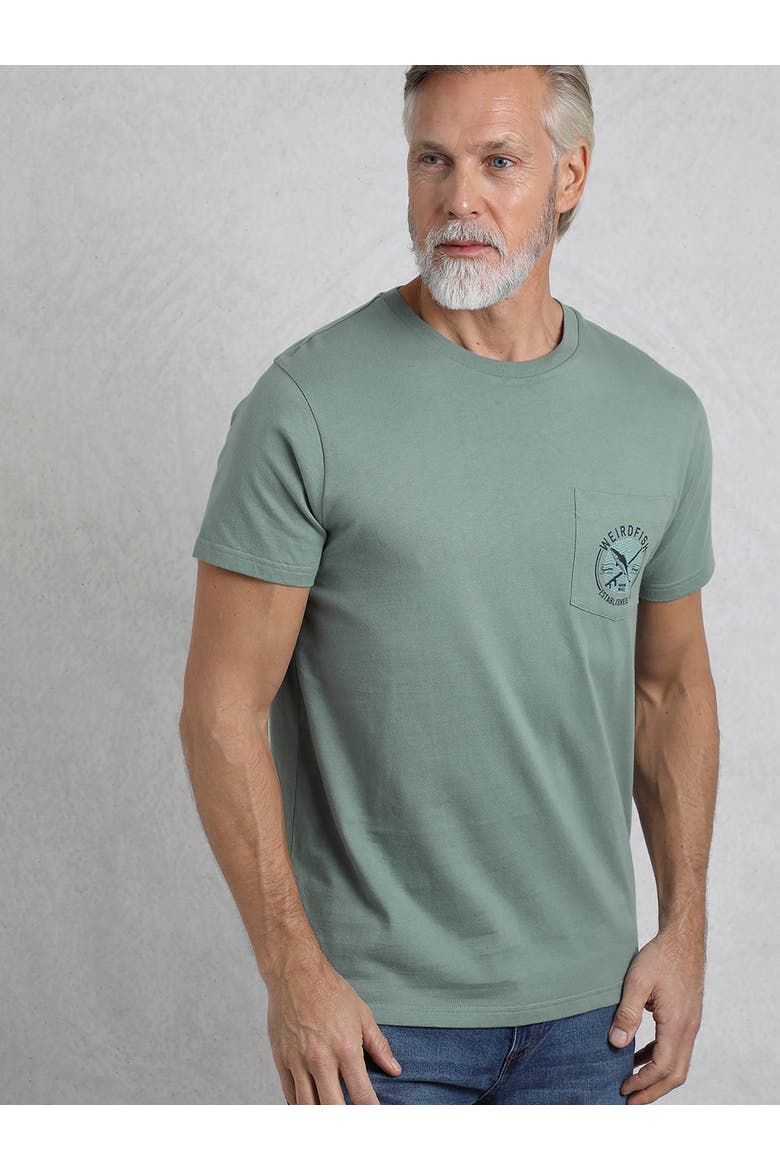 Tidal Branded Pocket T-Shirt, Alternate, color, Dusty Teal