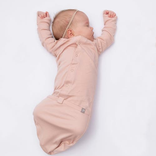 goumikids Goumi 24 Hour Convertible Sleeper Baby Gown in Rose  product
