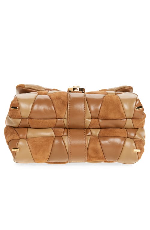 Versace Kleio Medusa 95 Quilted Patchwork Suede Shoulder Bag