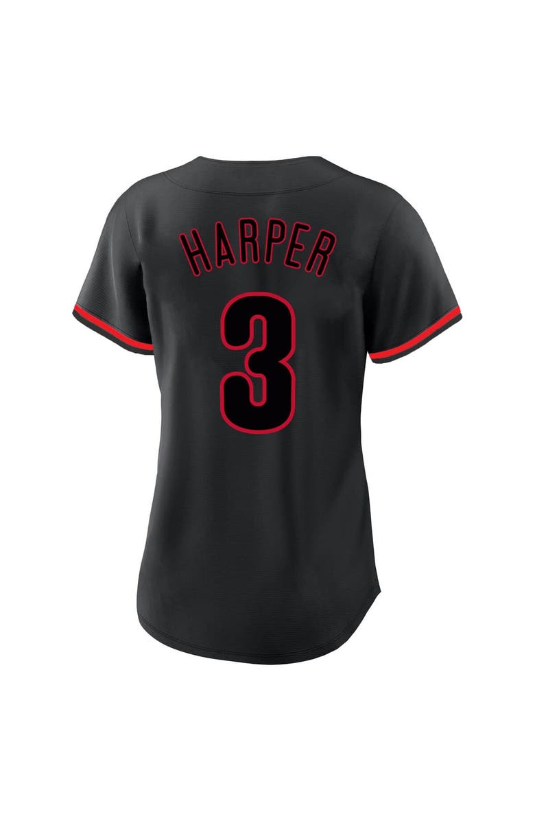 PROFILE Women's Profile Bryce Harper Black Philadelphia Phillies Plus Size Player Name & Number Fashion Jersey, Alternate, color, Black