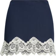 Bella Venice Sienna Lace Trim Slip Miniskirt