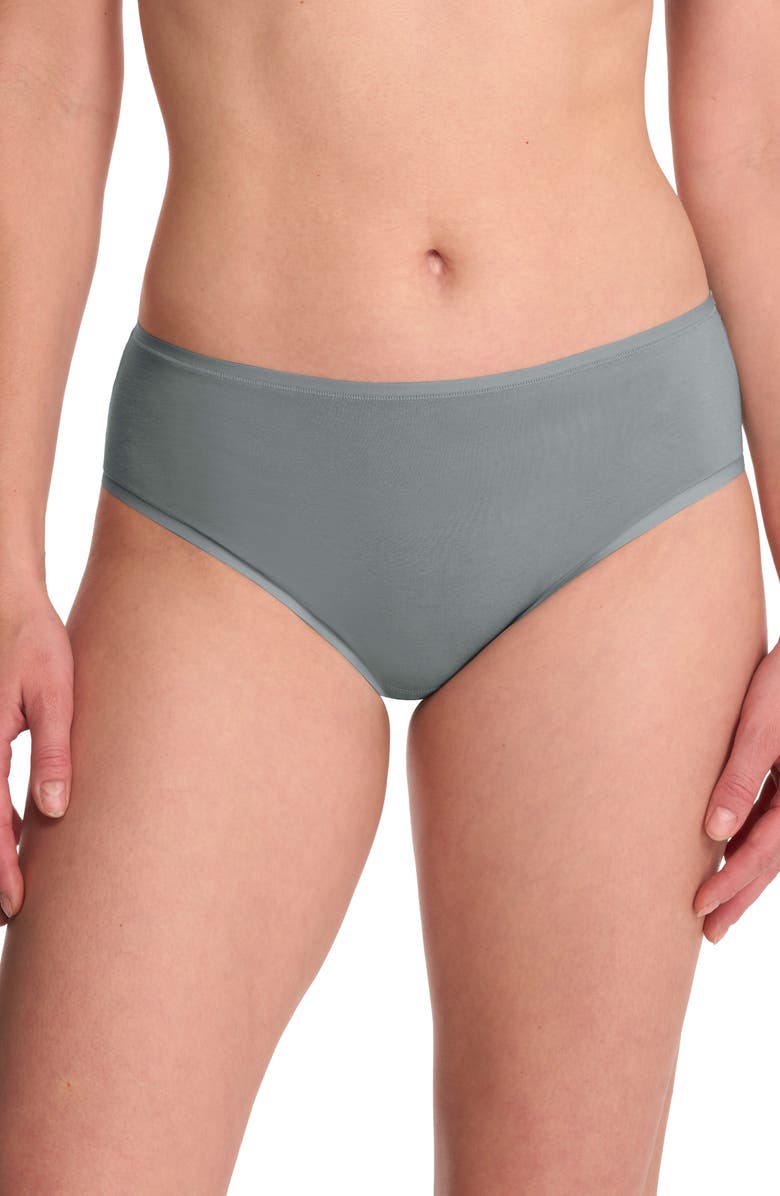 Natori Bliss Bare Cotton Hipster Briefs, Alternate, color, Seaglass