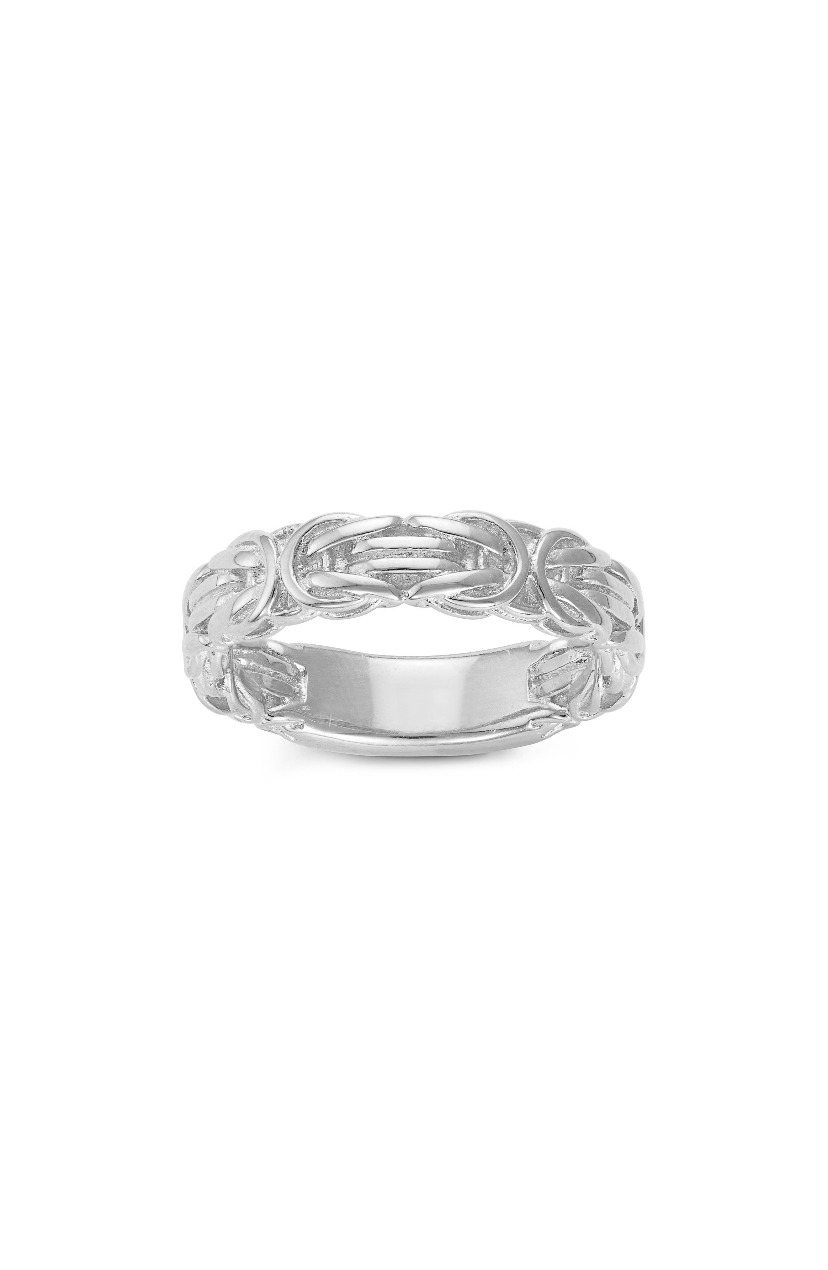 FZN Sterling Silver Byzantine Band Ring