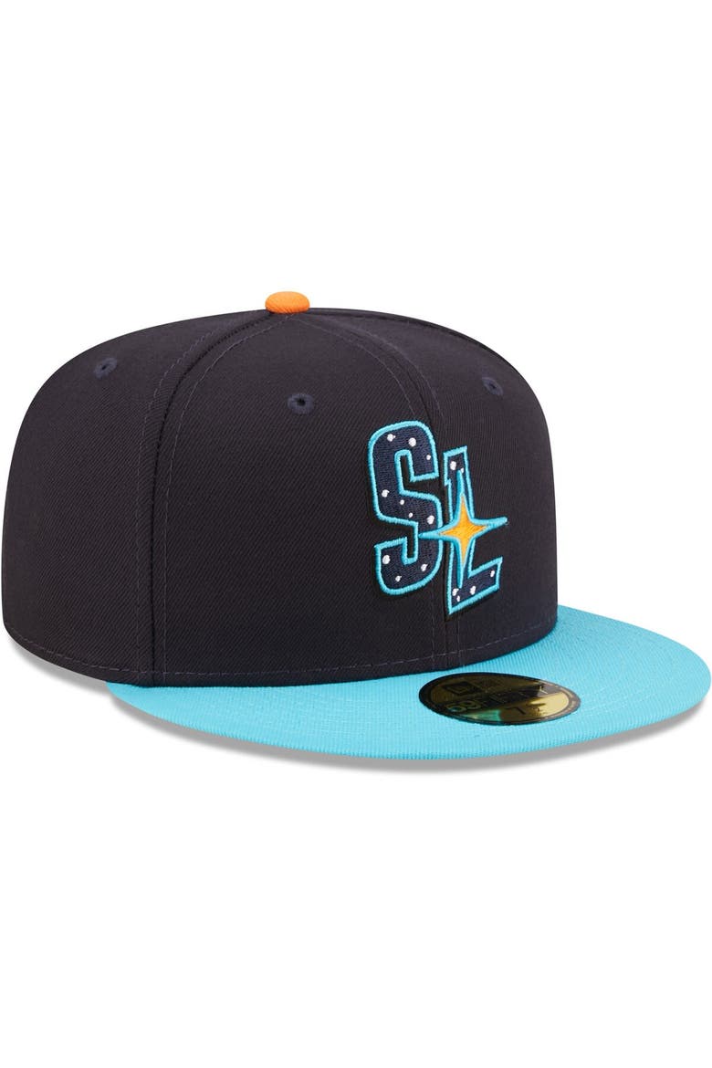 Men's New Era Black Sugar Land Space Cowboys Authentic Collection 59FIFTY Fitted Hat, Alternate, color, Black