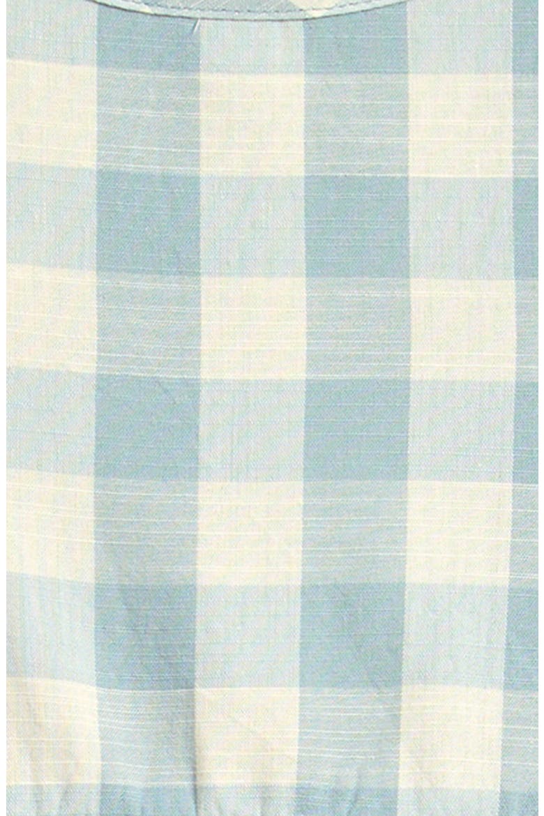 Kids' Checkmate Flutter Sleeve Organic Cotton Dress, Alternate, color, CHECKMATE POND