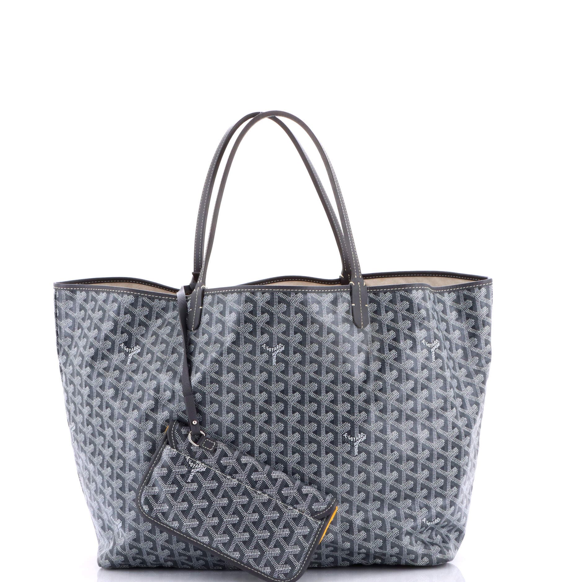 Pre-Owned Goyard Saint Louis Tote Coated Canvas GM, Alternate, color, Gray