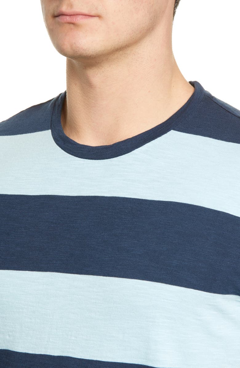 1901 Rugby Stripe Crewneck T-Shirt, Alternate, color,