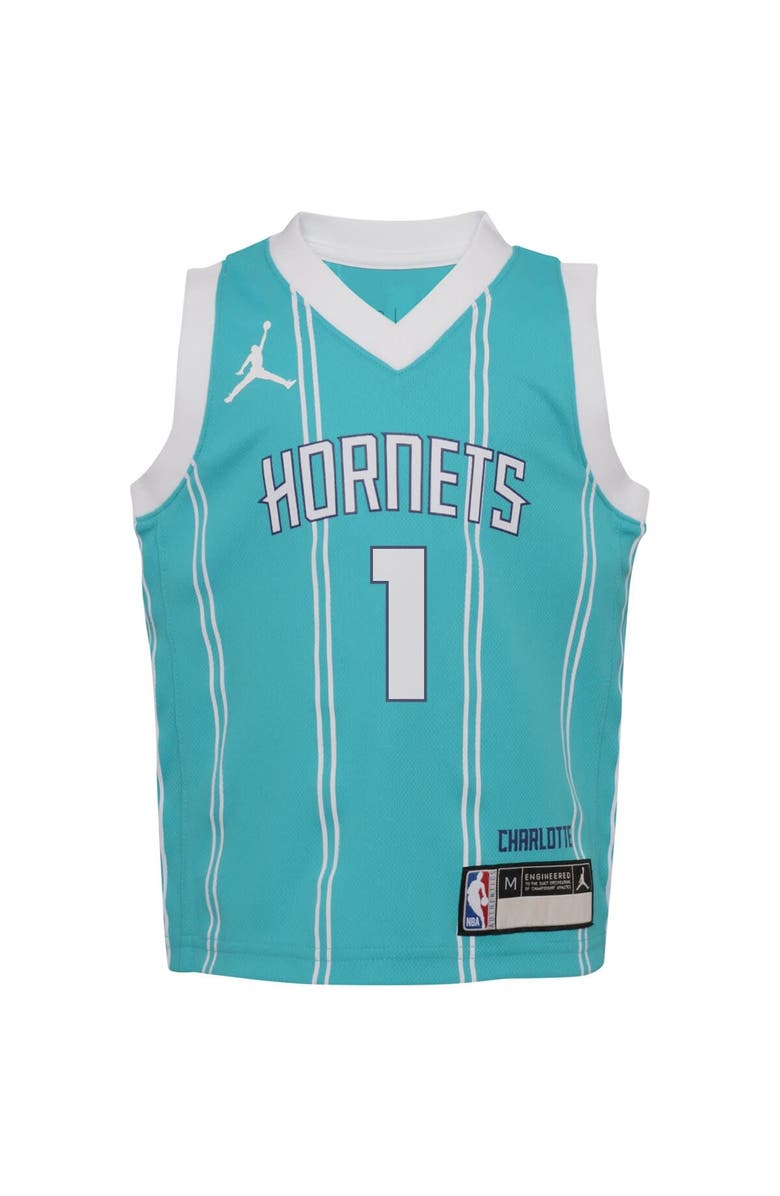 Jordan Brand Preschool Jordan Brand LaMelo Ball Teal Charlotte Hornets Swingman Player Jersey - Icon Edition, Alternate, color, Teal