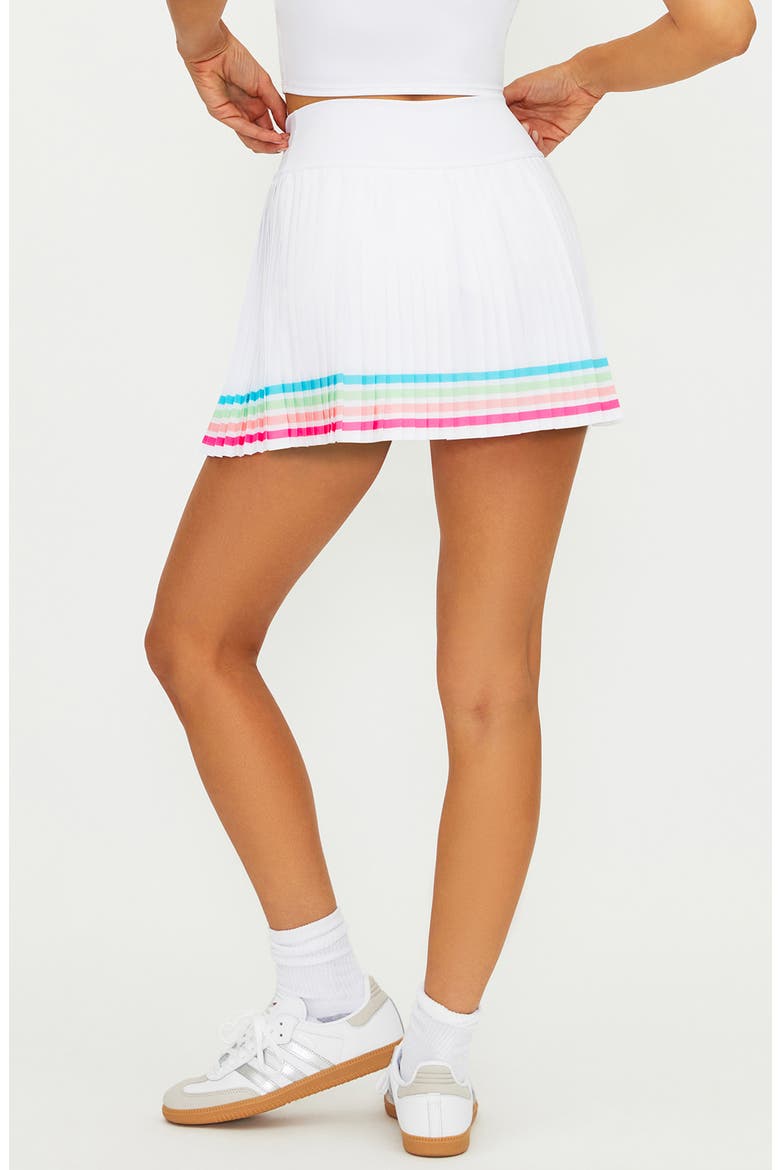 Analie Pleated Miniskirt, Alternate, color, HIBISCUS COVE WHITE