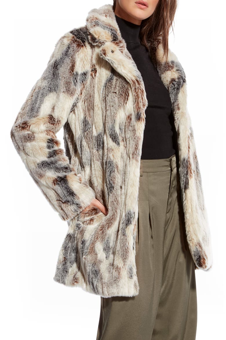 Alexa Fur Jacket, Alternate, color, AUTUMN
