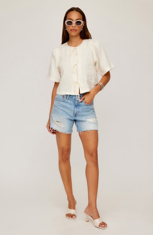 Shop Fifteen Twenty Nadine Bow Detail Top In Ecru