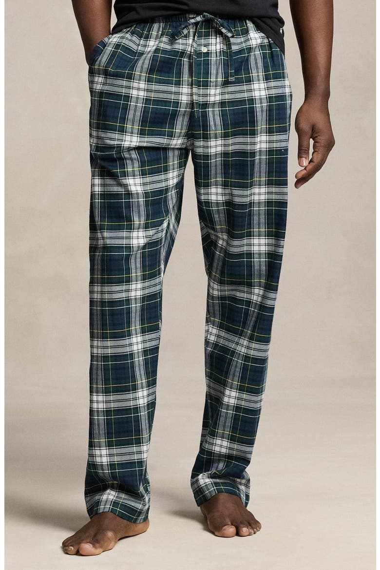 Plaid Cotton Flannel Pajama Pants, Alternate, color, MAYBORNE PLAID/ CRUISE NAVY PP