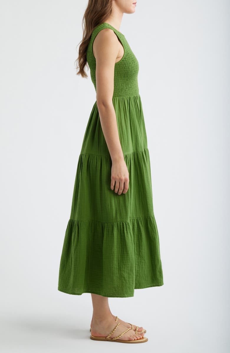 Nobody's Child Charlie Smocked Sleeveless Maxi Dress, Alternate, color, Green