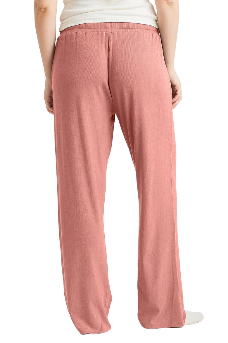 Luxe Rib Pajama Pants, Alternate, color, SOFT CINNAMON