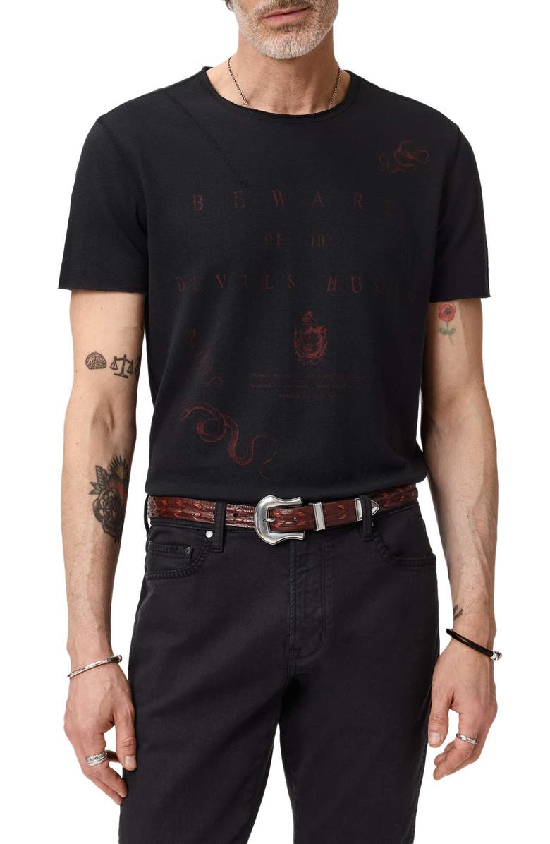 John Varvatos Raw Edge Graphic T-Shirt, Main, color, 