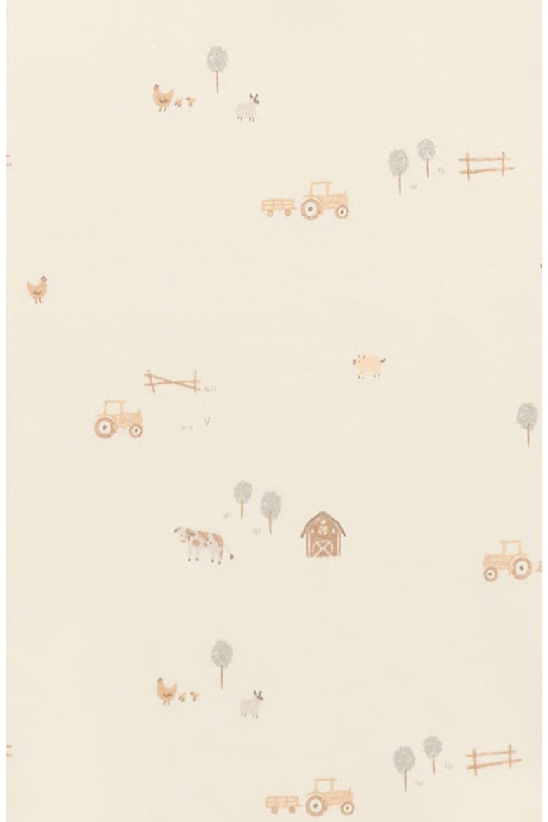 Kids' Farm Print Boxy Organic Cotton T-Shirt, Alternate, color, IVORY