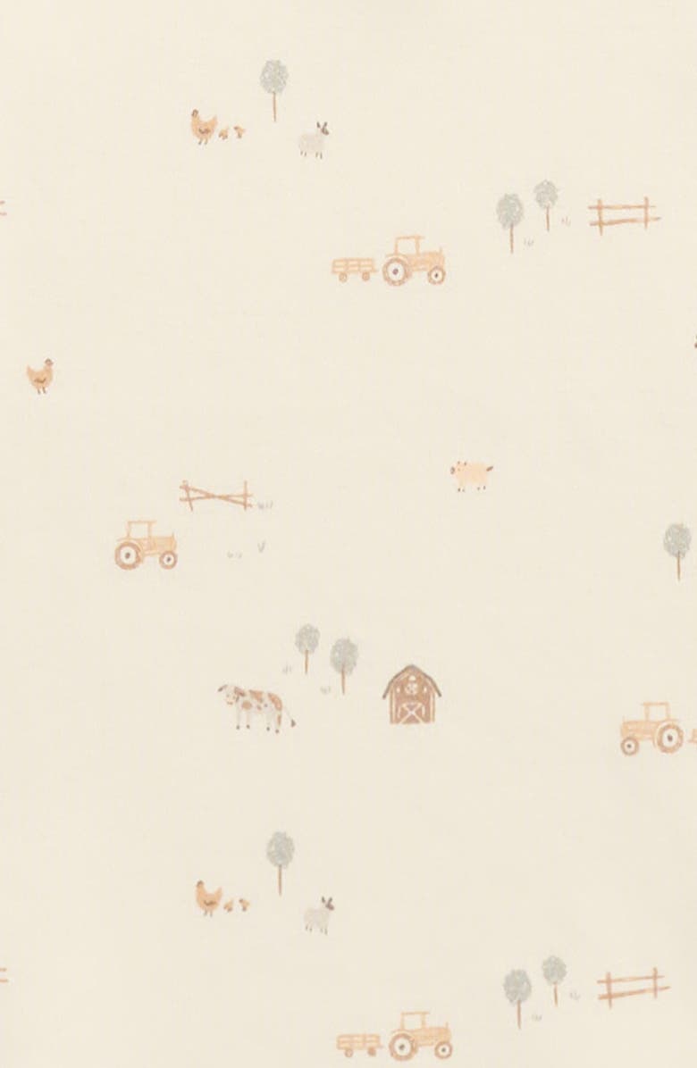 QUINCY MAE Kids' Farm Print Boxy Organic Cotton T-Shirt, Alternate, color, Ivory