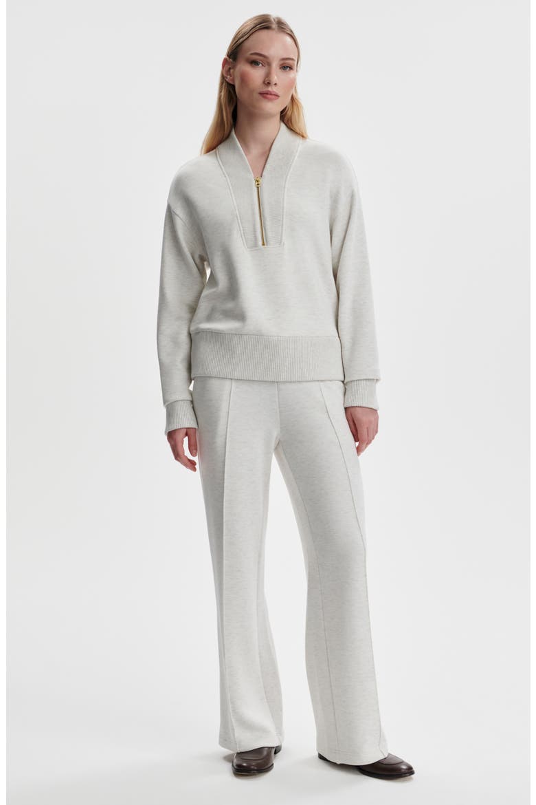 Sally Half Zip Sweatshirt, Alternate, color, IVORY MARL